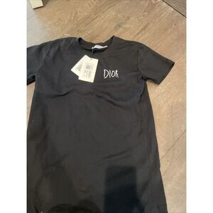 Dior Homme Black Logo T-Shirt Short Sleeve Size 12-13